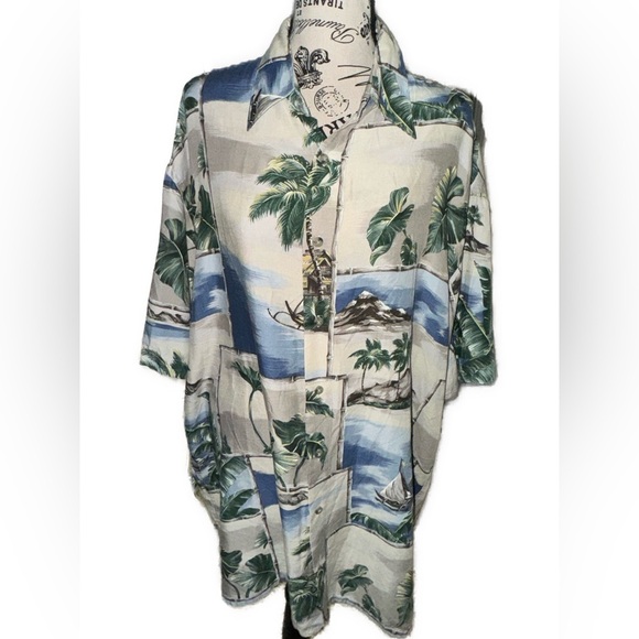 Pierre Cardin Hawaii button up men’s size XL tall NWT - Picture 3 of 7